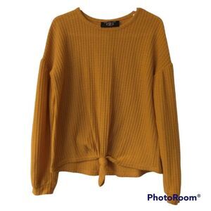 Girl's It's Our Time Mustard Yellow Long Sleeve Shirt Size S (6/7)